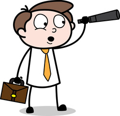 cartoon businessman with a briefcase