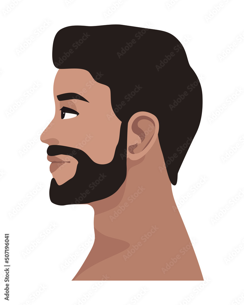 Canvas Prints young bearded man character