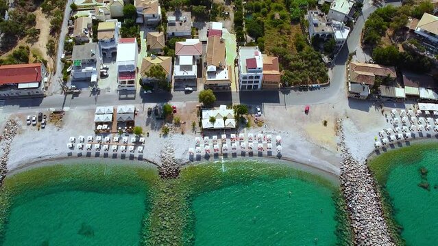 Aerial view of Archontiko village in the morning