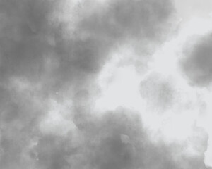 曇り空の水彩イラスト　背景　壁紙