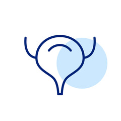 Bladder icon. Human anatomy and medical help. Pixel perfect, editable stroke line art