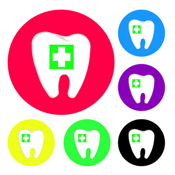 image jpg illustration tooth icon. tooth illustration. Flat design for business financial marketing advertisement advertisement web concept cartoon illustration
