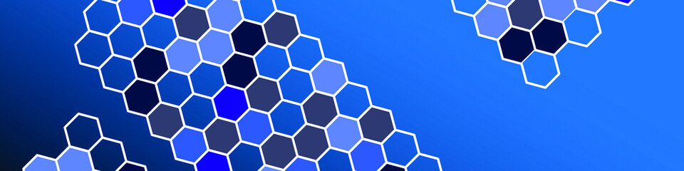 Dark blue background with hexagon pattern. Modern dark abstract technology texture. Vector EPS 10