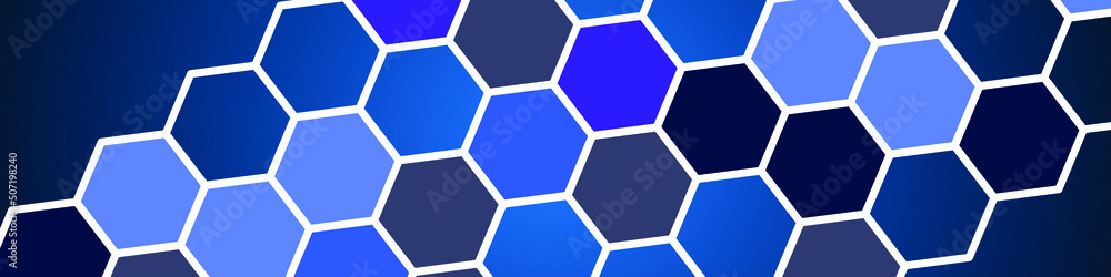 Poster dark blue background with hexagon pattern. modern dark abstract technology texture. vector eps 10