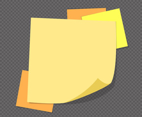 Banners with note and memo illustration set. memo, paper, diary, 3d, event, coin. Vector drawing. Hand drawn style.