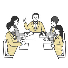 会議をするビジネスパーソン1