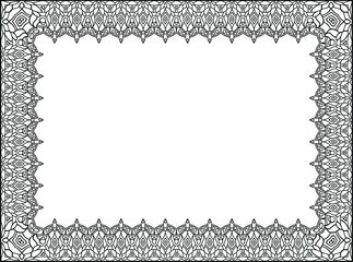 Decorative certificate border floral ornate