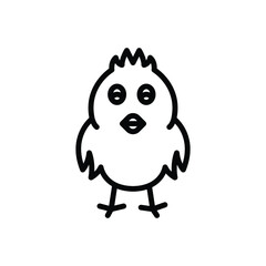 Black line icon for chicks