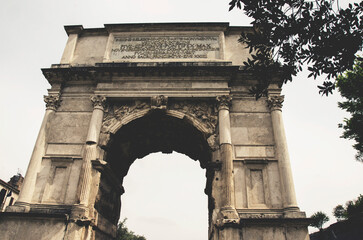 Old buildings in the city of Rome in Italy.