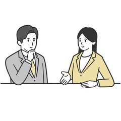 話をするビジネスパーソン