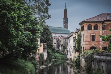 Vicenza City Centre with the Basilica Palladiana in the Background, Veneto, Italy, Europe, World Heritage Site