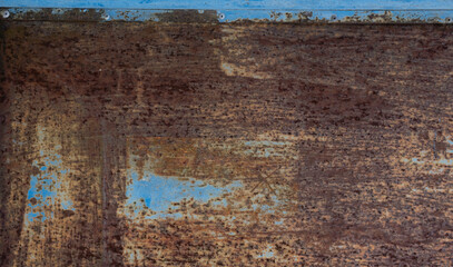 Rusted blue sheet of grunge background texture