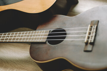 Obraz na płótnie Canvas acoustic guitar edit with film tone