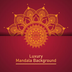 Circle Pattern Creative Luxury Ornamental Mandala, Flower Mandala with gradient color with unique Background Design in gold color vector