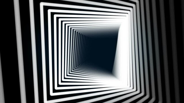 This stock motion graphics shows a black and white abstract background with an optical illusion. This background will decorate your projects.