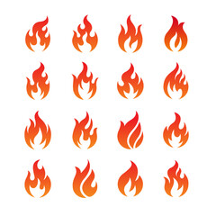 Flame logo icon vector illustration