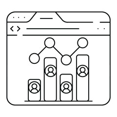 Growth, statistics, users icon