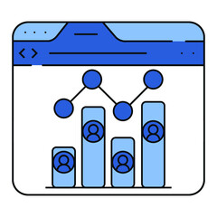 Growth, statistics, users icon