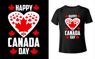 Happy Canada Day T-Shirt Design