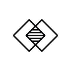 Black line icon for discrete