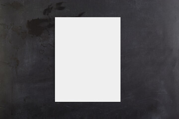 8.5x11 Poster Mockup on Chalkboard with Clipping Path