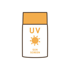 日焼け止めのイラスト