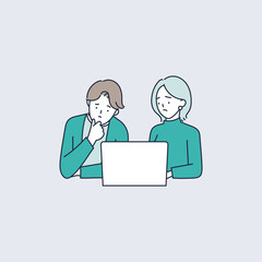 悪くないけど違うパターンも見たいな～と言ってくるクライアントのイラスト素材｜mayucolor08