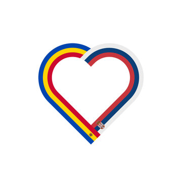 recommend clip art: unity concept. heart ribbon icon of moldova and serbia flags. vector illustration isolated on white background