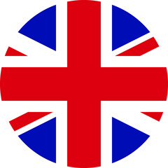 United Kingdom flag rounded icon, UK flag, Union Jack