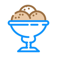 ice chocolate color icon vector. ice chocolate sign. isolated symbol illustration