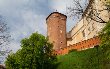 Senatorska Tower (Baszta Senatorska na Wawelu) at the Kraków Wawel Hill Royal Castle complex....