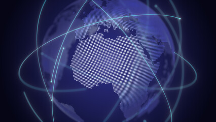 Global technology earth network connection background	