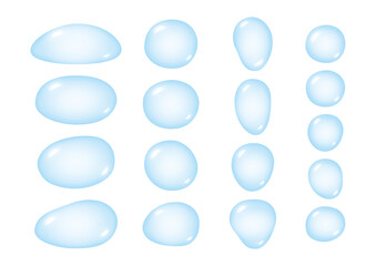 不透明な水滴のベクター素材セット