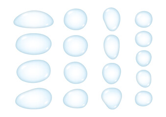 透明な泡のベクター素材セット