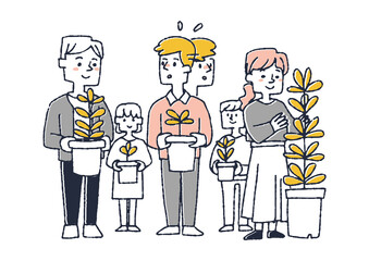 他人の成長が羨ましく、気になる男性　コミカルな手書きの人物　ベクター、温かみのある線画