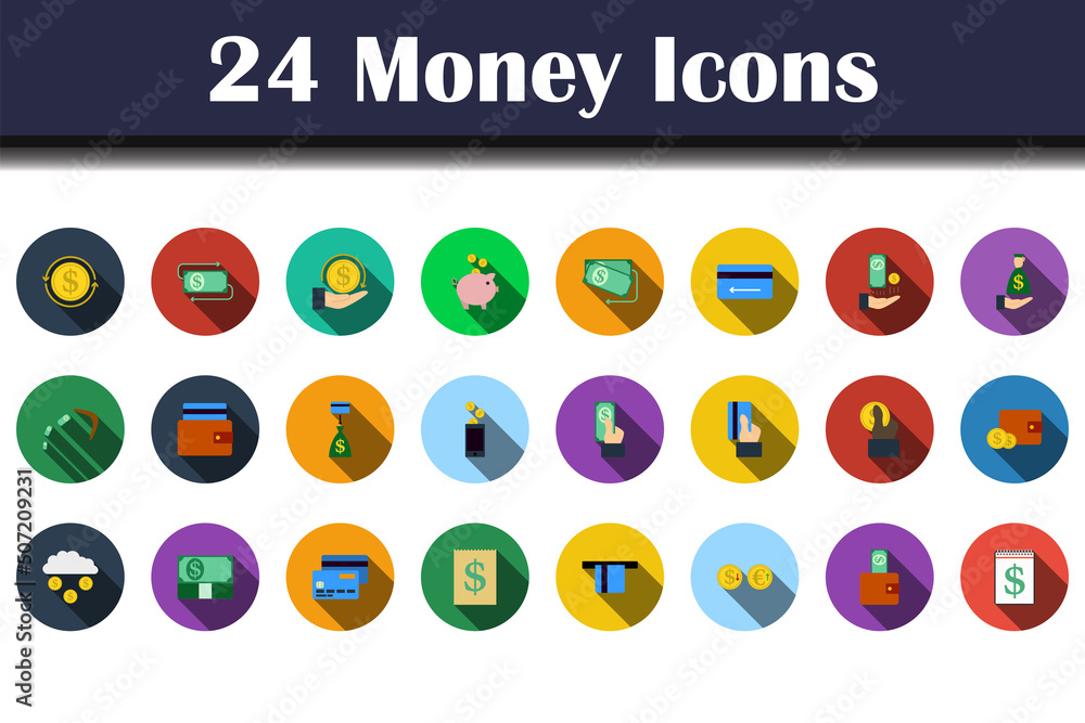 Canvas Prints money icon set