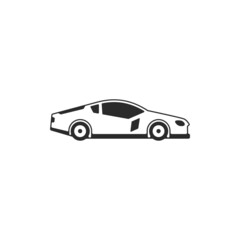 Super car icon isolated on white. Transportation vehicle symbol vector illustration. Sign for your design, logo, presentation etc.