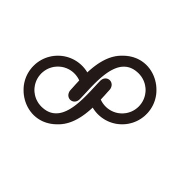 Infinity icon. Two locked circles vector illustration. Link icon.