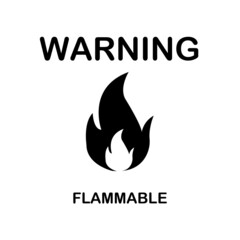 Danger Highly Flammable Symbol Sign  Illustration,