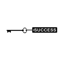 Key to Success isolated on white illustration