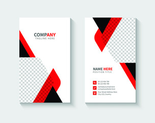 Vertical business card template