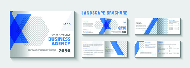 Modern and corporate business landscape brochure design template