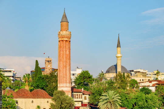 View of the Yivli Minare Mosque in Kaleici of Antalya