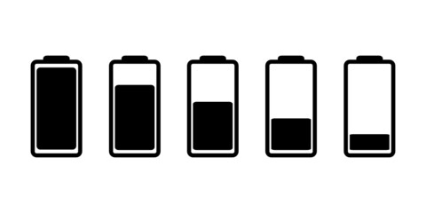 Battery icon isolate on white background.