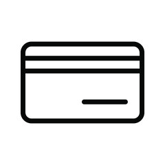 Debit payment icon in linear color editable