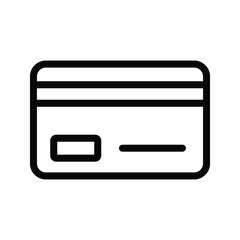 Debit payment icon in linear color editable