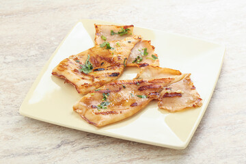 Grilled squid with unagi sauce