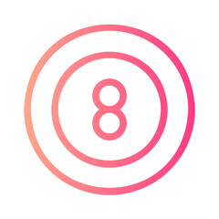 billiard ball gradient icon