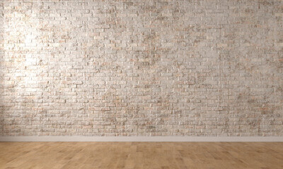 Home and decoration interior, modern living room interior, empty brick wall mock up, 3d render
