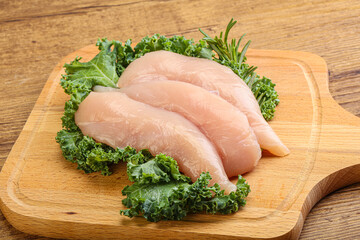 Raw small chicken fillet for cooking